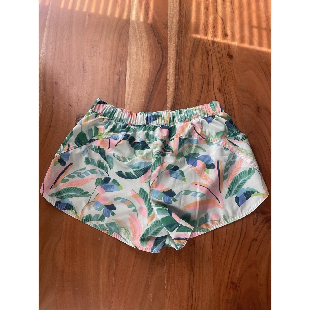 Old Navy Active StretchTech Tropical Palm Print Running Shorts Mint Green Small - Picture 2 of 5